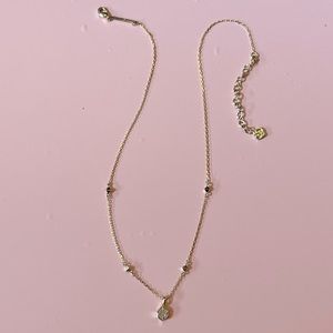 Kendra Scott Nola Gold Pendant Necklace in Iridescent Drusy